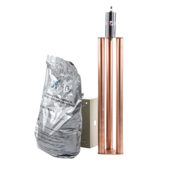 Kit de puesta a tierra de 100 Amperes con Electrodo, Filtro, Acoplador y Compuesto H2Ohm.