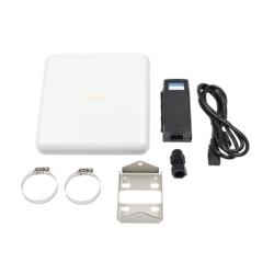 Punto de Acceso Super WiFi, Doble Banda, Conectorizado en 2.4 GHz (Hasta 600 m con Antena de 12 dBi), Hasta 300 m con Antena Integrada de 16 dBi en 5 GHz.