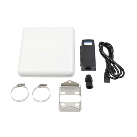 Punto de Acceso Super WiFi, Doble Banda, Conectorizado en 2.4 GHz (Hasta 600 m con Antena de 12 dBi), Hasta 300 m con Antena Integrada de 16 dBi en 5 GHz.