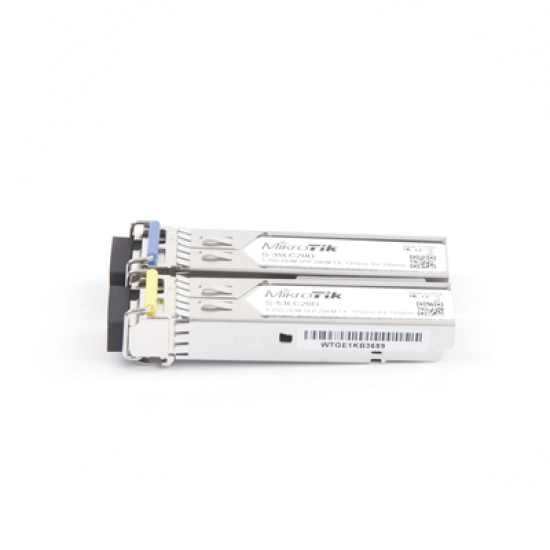 Transceptores MiniGbic SFP 1.25G LC WDM para fibra Mono Modo 20 Kms