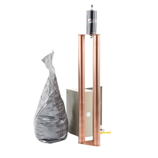 Kit de puesta a tierra de 100 Amperes con Electrodo, Filtro, Acoplador y Compuesto H2Ohm.