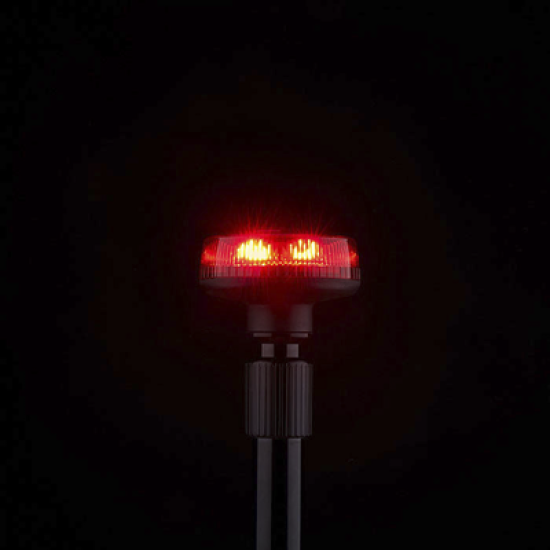 Luz telescópica Ultra Brillante Para Motocicleta, 9 LED, Color Rojo