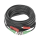 Cable coaxial ( BNC RG59 ) + Alimentación / SIAMÉS / 10 Metros / Aleación Cobre + Aluminio CCA / Para Cámaras 4K  / Uso interior y exterior