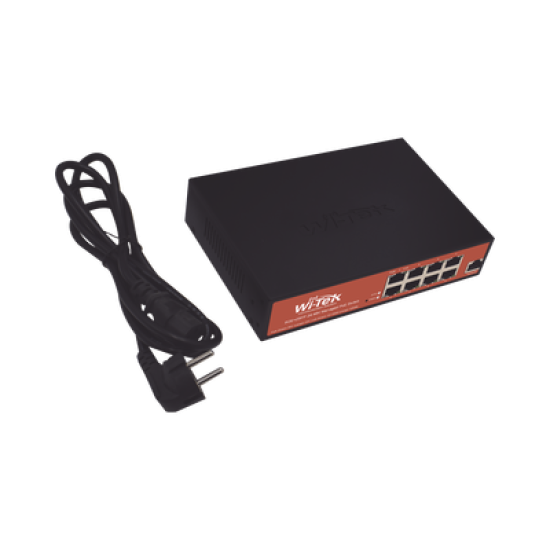  Switch Administrable de 8 puertos Gigabit Ethernet con PoE 802.3 af/at y 24V Pasivo + 2 SFP Gigabit, 150 W