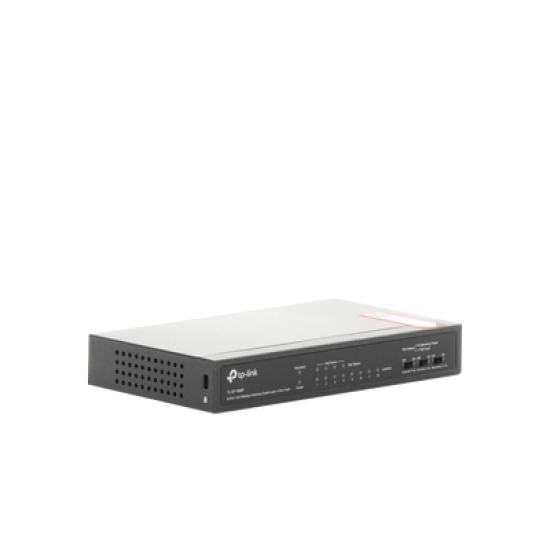 Switch PoE+ No Administrable / De Escritorio 8 puertos 10/100 Mbps / 4 puertos PoE af/at Inteligente / Presupuesto 66 W / Hasta 250 metros