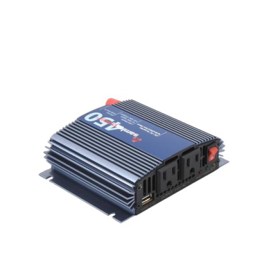 Inversor de Corriente Onda Modificada (CD-CA). Potencia Nominal 450 W, Ent:12Vcc, Sal: 115Vca 60 Hz.