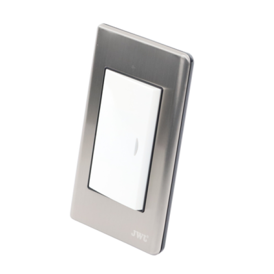 Apagador Sencillo de 10 A 127 V CA ~ 60 Hz / Placa de Acero.