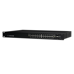 Switch EdgeMAX Administrable de 24 Puertos Gigabit con PoE+/PoE Pasivo 24V + 2 Puertos SFP, 500 W
