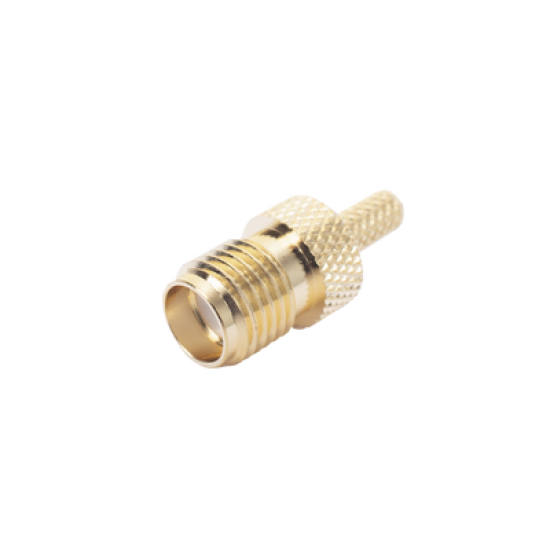 Conector SMA Hembra Inverso de anillo plegable para cable RG-174/U, BELDEN 8216.