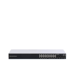Switch Gigabit PoE+ Administrable / 16 puertos 10/100/1000 Mbps + 4 Puertos SFP Uplink / Hasta 240W / Compatible con GWN Cloud.