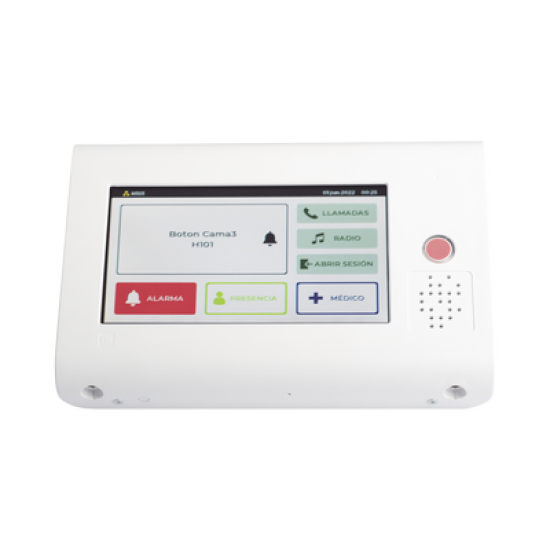 Terminal de Habitación IP / Lector RFID 125 KHz / Audio Bidireccional / SIP / PoE / Pantalla Táctil 7