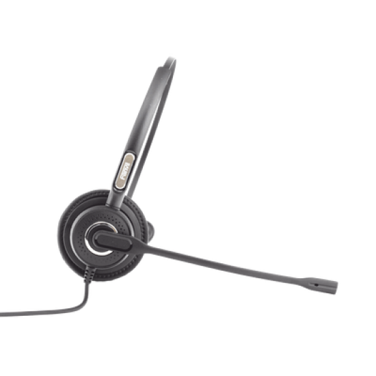 Diadema monoaural con tecnología antishock para teléfonos IP FANVIL y Polycom con micrófono de cancelación de ruido, larga durabilidad 