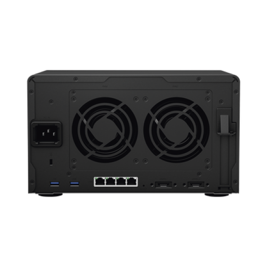 Servidor NAS de 6 Bahías (Expandible a 16 Bahías) / Hasta 288 TB / 4 GB RAM / Servicio Nube Gratis (P2P) / Administración Remota y Respaldo Programado