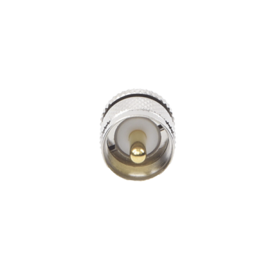 Adaptador en Línea de Conector SMA Hembra a UHF Macho (PL-259), Níquel/ Oro/ Teflón.