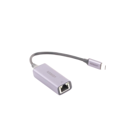 Adaptador de Red USB-C 3.1 (5 Gbps) a RJ45 | Thunderbolt 3 | Admite 10/100/1000 Mbps |  Chip Inteligente | Amplia Compatibilidad | Caja de Aluminio | Longitud del cable 10 cm.