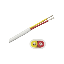 Rollo de cable plano grado marino calibre 16, de 2 conductores (rojo y amarillo) de 100 pies (30.48 m).