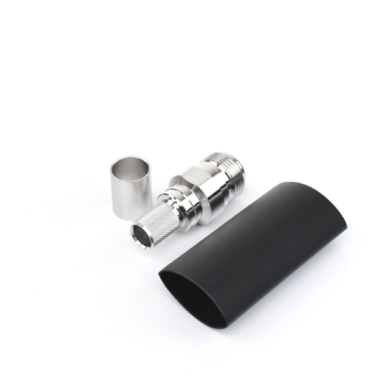 Conector N Hembra Plegable con Pin Cautivo para cables RG8 LMR-400