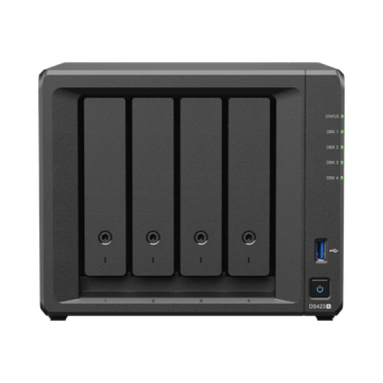 Servidor NAS de 4 Bahías  / Hasta 72 TB / Servicio Nube Gratis (P2P) / Administración Remota y Respaldo Programado