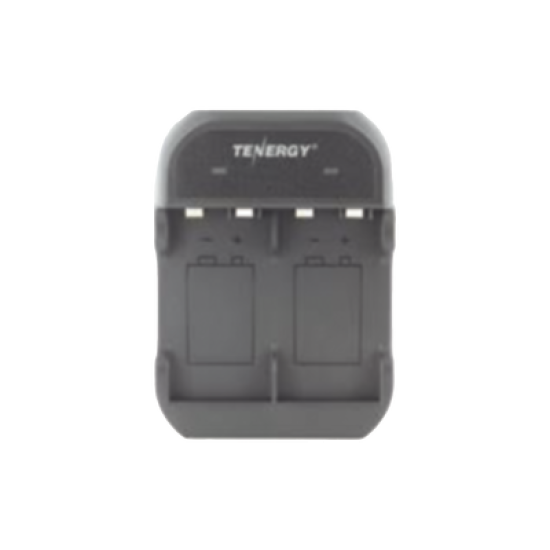 Cargador rápido de 2 compartimientos para baterías Ni-MH; Aplicable en baterías de 9 V /color negro