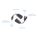 Kit de transceptores activos TURBO HD. Convierte 36/24 Vcc a 12 Vcc regulados, a través de cable  UTP Cat5e / 6. Transmision de 200 m (Revisar tabla de resoluciones ) 
