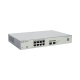 Switch Administrable PoE Capa 2 con 8 puertos Gigabit PoE 802.3af/at + 2 SFP para fibra 1Gb, gestión gratuita desde la nube, 125w
