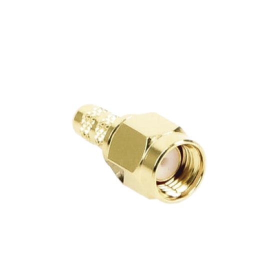 Conector SMA Macho de Anillo Plegable para Cable RG-58/U, Oro/Oro/Teflón.