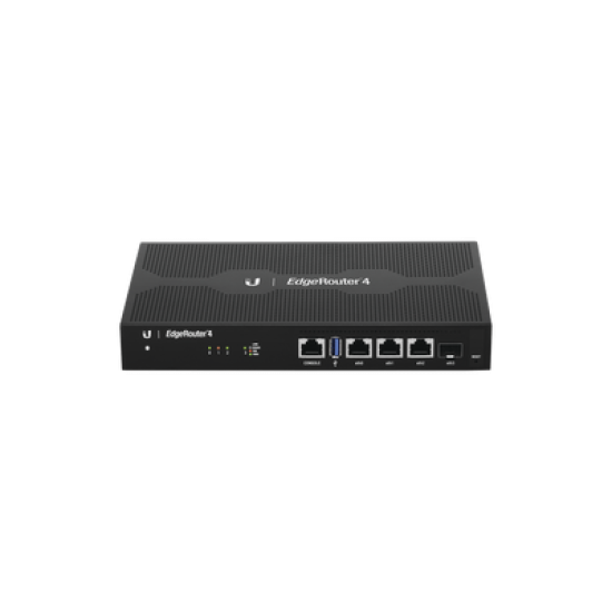 EdgeRouter 4, con 3 puertos 10/100/1000 Mbps + 1 puerto SFP, con funciones avanzadas de ruteo