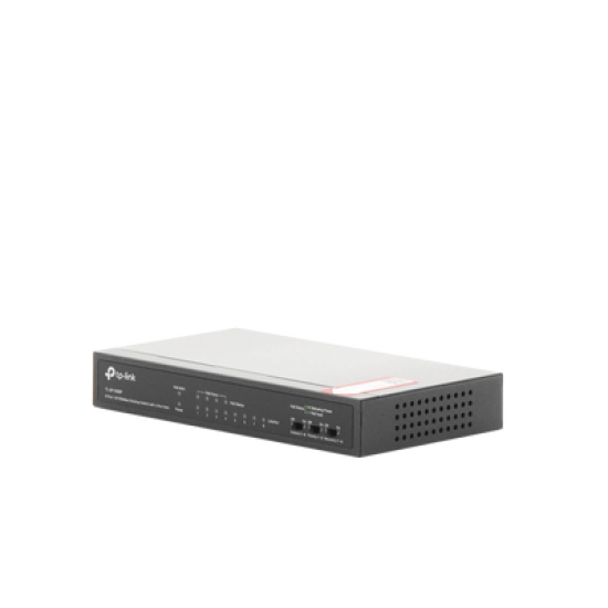 Switch PoE+ No Administrable / De Escritorio 8 puertos 10/100 Mbps / 4 puertos PoE af/at Inteligente / Presupuesto 66 W / Hasta 250 metros