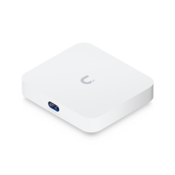 UniFi Cloud Gateway, Router multiWAN para balanceo/failover / Integra UniFi Network para administrar hasta 30 dispositivos UniFi, (1) puerto WAN 1/2.5 GbE y (4) puertos LAN GbE
