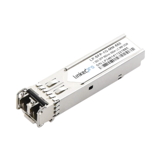 Transceptor Óptico SFP (Mini-Gbic) / Multimodo 850 nm / 1.25 Gbps / 1000BASE-SX / Conectores LC/UPC Dúplex / DDM / Hasta 550 m 