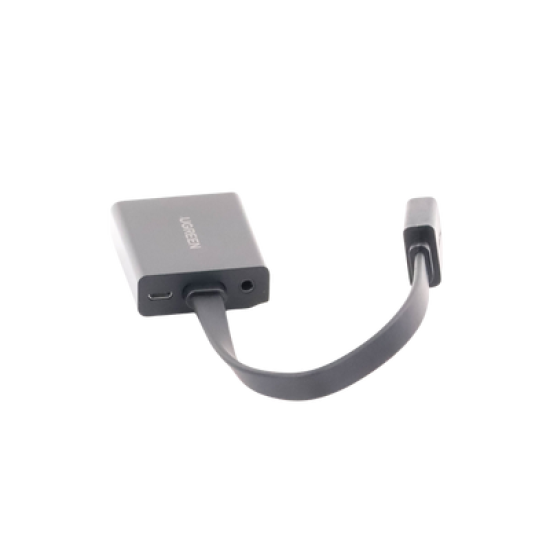 Adaptador HDMI a VGA / Resolución 1080P / Audio 3.5mm / Con Puerto Micro USB para Alimentación / Plug &  Play / No Requiere Controlador / ABS / Flexible y Duradero 