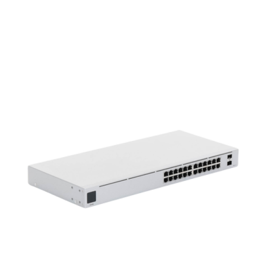 UniFi Switch USW-24-POE Gen2, Capa 2 de 24 puertos (16 puertos PoE 802.3af/at + 8 puertos Gigabit) + 2 puertos 1G SFP, 95W, pantalla informativa
