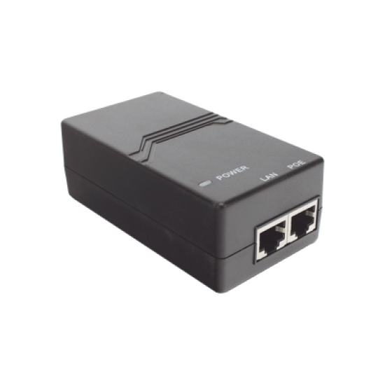 Inyector PoE estándar 802.3af Gigabit (50 V - 0.3 A - 15 W)