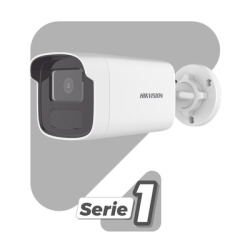 [Dual Light] Bala IP 4 Megapíxel / Lente 4 mm / 50 Mts IR + 50 mts Luz Blanca / ACUSENSE Lite (Detección de Humanos y Vehiculos) / Exterior IP67 / WDR 120 dB / PoE / ONVIF 