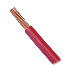 Cable Eléctrico 10 awg  color rojo,Conductor de cobre suave cableado. Aislamiento de PVC, auto extinguible. BOBINA 100 MTS