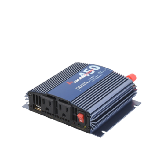 Inversor de Corriente Onda Modificada (CD-CA). Potencia Nominal 450 W, Ent:12Vcc, Sal: 115Vca 60 Hz.