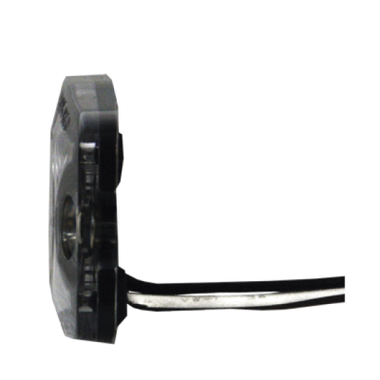 Luz Auxiliar de 3 LED, ámbar, SAE Clase I, Lente transparente