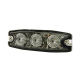 Luz Auxiliar de 3 LED, ámbar, SAE Clase I, Lente transparente