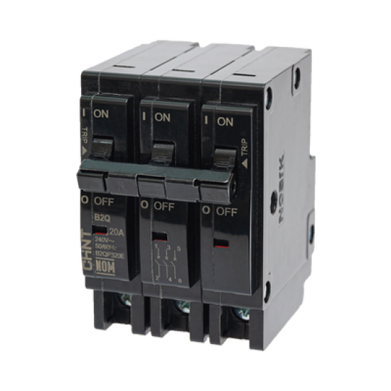 MCB - Interruptor Termomagnético Enchufable, Serie: B2Q, 3P, 40A, 240V  (SKU:1002299)