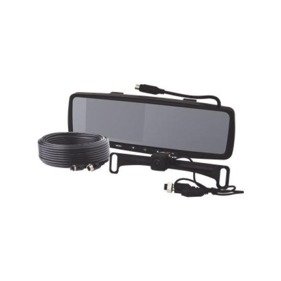 Sistema alámbrico de reversa con cámara y monitor de 4.3 pulgadas, Incluye cámara para placa de  170°
