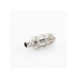 Conector Mini-UHF Hembra en Línea, de Anillo Plegable para Cable Coaxial RG-8/X, 9258, LMR-240, Níquel/ Plata/ Teflón.