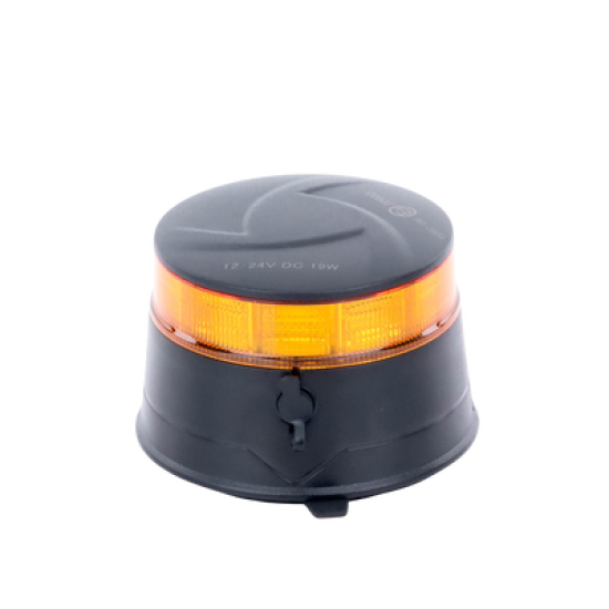 Baliza LED Recargable, Compacta y Discreta, Color Ámbar, Con Montaje Magnético y de Succión