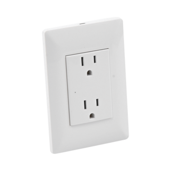 Contacto Inteligente de Pared Doble 120, 15A, con Supresor de Picos Tipo A.