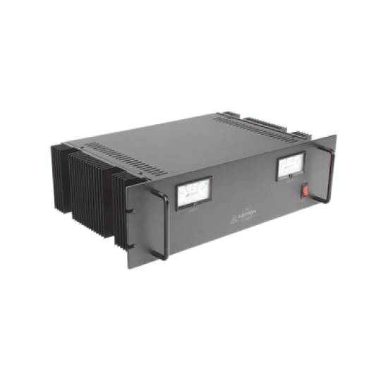Fuente de poder  13.8Vcc, 35A, lineal regulada con circuito cargador de baterías, para instalación en rack