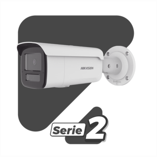 [Dual Light + 2 Micrófonos Integrados] Bala IP 6 Megapixel / Lente 4 mm / 80 mts Luz Blanca + 80 mts IR / ACUSENSE / Exterior IP67 / IK10 / WDR 120 dB / PoE / ONVIF / Micro SD / Metal / ACUSEARCH