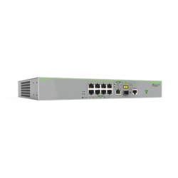 Switch Administrable CentreCOM FS980M, Capa 3 de 8 Puertos 10/100 Mbps + 1 puertos RJ45 Gigabit/SFP Combo
