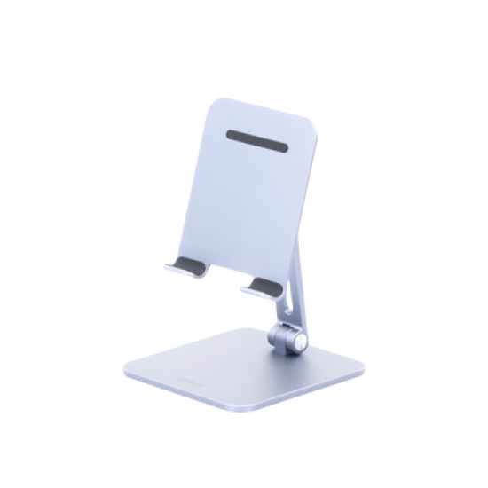 Soporte de Aluminio para IPad & Tablet | Plegable |Angulo Ajustable de 180° y 270° | Base Antideslizante | Protección  de Silicona | Amplia Compatibilidad con dispositivos de 7.9'' a 12.9'' | Aluminio Solido | Color Gris