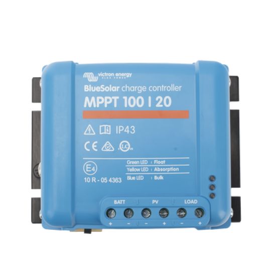 BlueSolar MPPT 100/20. Controlador Solar MPPT 20A, Voltaje Selección Automática: 12/24/48 Vcc.