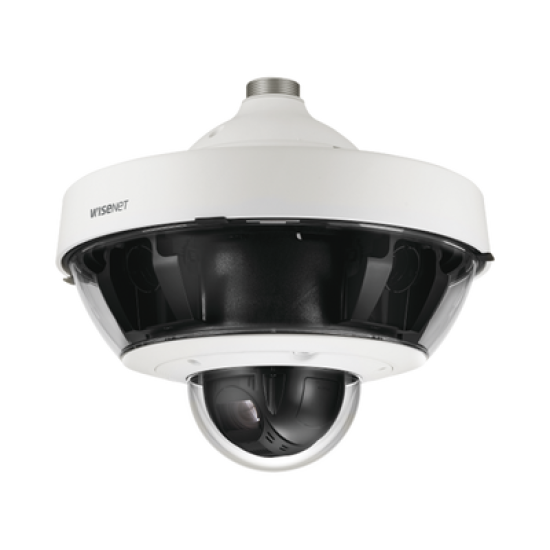 Cámara IP Multisensor 8 - 20 MP (4 sensores de 2 o 5 MP) lentes intercambiables con PTZ 2 MP 32X / Hasta 5 tarjetas SD de 256 GB / WDR de hasta 150dB / IP66 / IK10