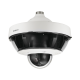 Cámara IP Multisensor 8 - 20 MP (4 sensores de 2 o 5 MP) lentes intercambiables con PTZ 2 MP 32X / Hasta 5 tarjetas SD de 256 GB / WDR de hasta 150dB / IP66 / IK10